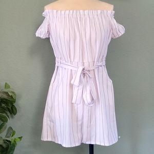 2 for $35 Black and White striped romper N